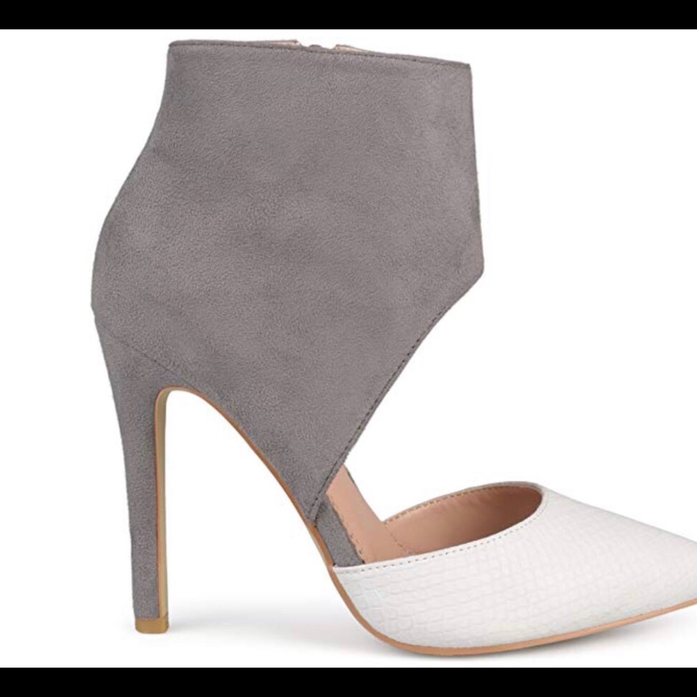 Zinia Suede Ankle leather cuff heel (New in box)